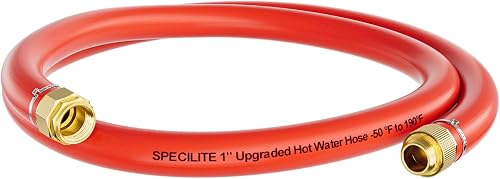 SPECILITE 1" x 5FT Hot/Cold Short Leader Garden Water Hose, -50℉-190℉