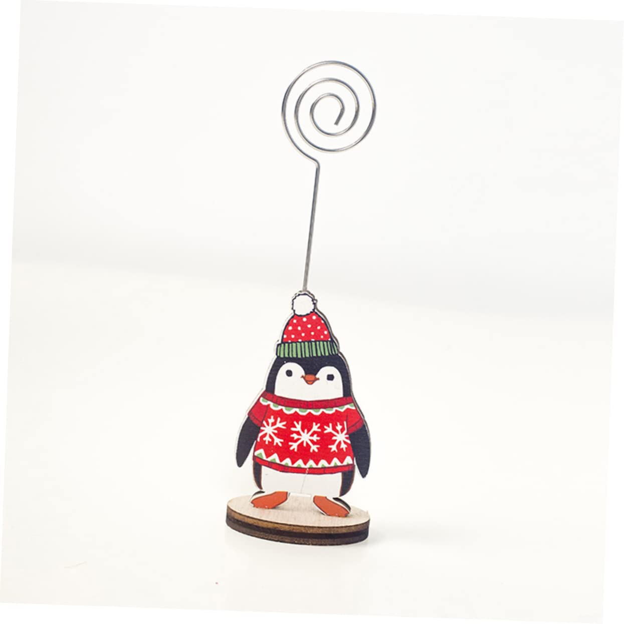 Ciieeo Piezas Foto Decoración De Mesa De Navidad Carpeta De Mensajes Clip De Notas De Mesa Centros De Mesa De Navidad Portafotos De Mesa De Navidad De Madera Carpeta De Notas Boda