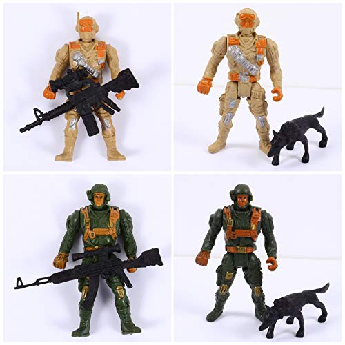 TOYANDONA Conjunto de 10 peças de bonecos militares de soldados militares, brinquedos masculinos com