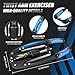 Torsion Arm Fitness Machine, 10-200kg Hydraulic Power Chest Exerciser, Upper Body Exercise, Hydraulic Power, Arms Enhanced Exercise Strengthener for Arm, Biceps, Abdomen, Shoulder, Blue-Black