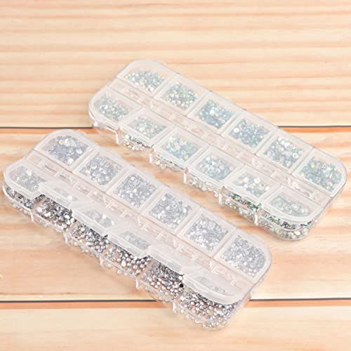 LALAFINA 1 conjunto de brincos de salão joias Flatback para decalques glitter sortido brilhante DIY