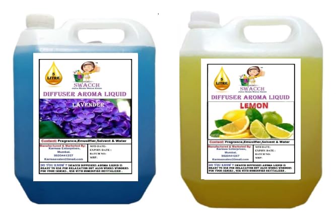 Swacch Diffuser Aroma Liquid (5 Litre) (pack of 2) lavender & Lemon (B0CTKDPFT3) Amazon Price History, Amazon Price Tracker