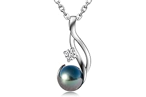 Genuine Tahitian Black Pearl Pendant Crafted in Sterling Silver