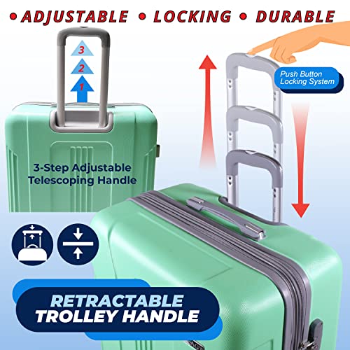 American Green Travel - Denali S Expandable Carry On Suitcase With Double Spinner Wheels, Hardside Luggage, (20-Inch) Mint #TOP4