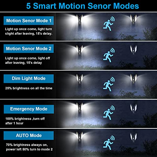 Luce Solare Led Esterno, 218 LED 3 Modalità Luci