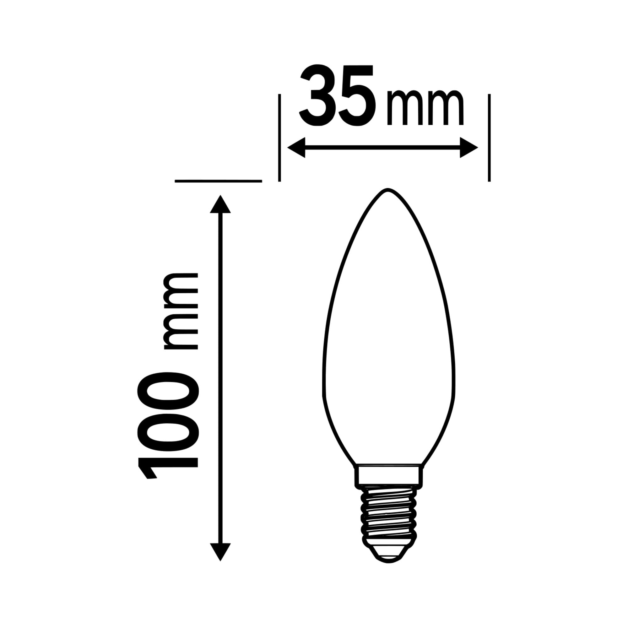 OSRAM LED Star Classic en forma clásica de mini vela, luz blanca, luz | , LED Lamps, 35.00 Millimetres dia, , Paquete de 6