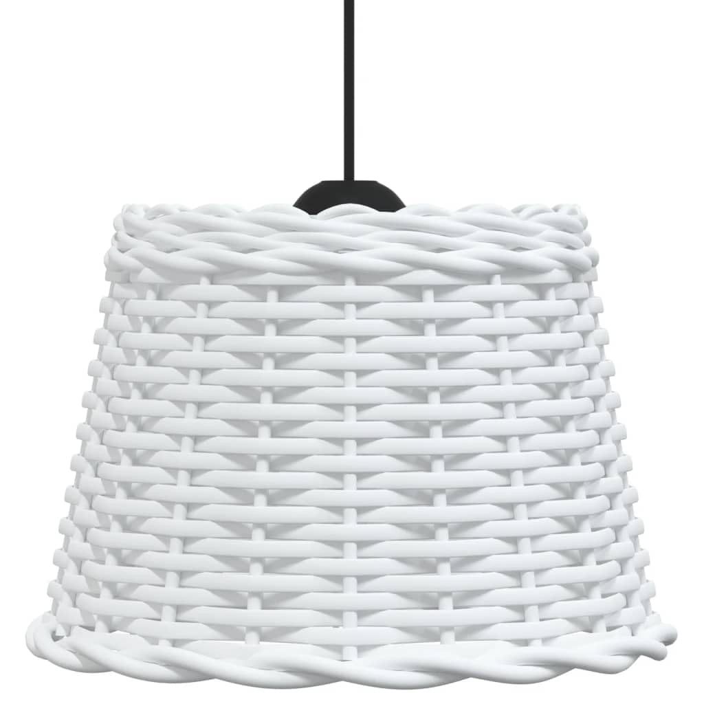 Paralume bianco, diametro 30 x 20 cm, in vimini, paralume di ricambio per attacco E27, lampada decorativa per soggiorno e camera da letto