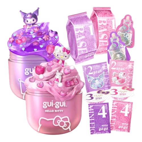 GUI GUI x Hello Kitty & Kuromi Slime 2-Pack, ASMR Slime Kit