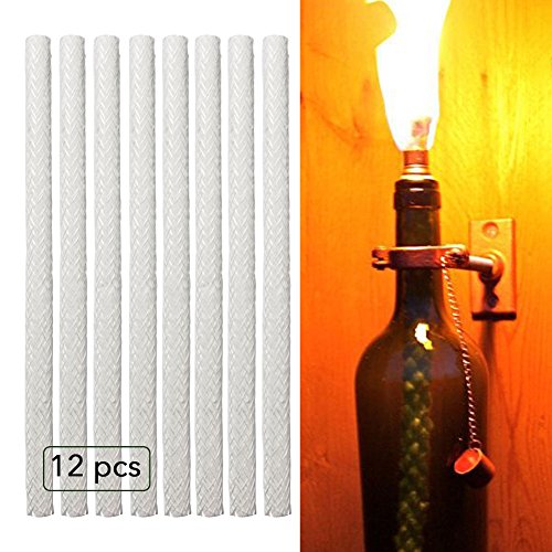 image for Yosoo 12Pcs Replacement Fiberglass Tiki Wick for Wine Bottle Tiki Whit