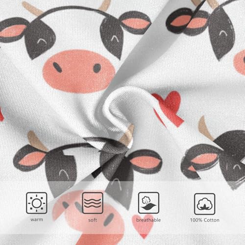 Wusikd Cute Cow Boys' Underwear Cotton Faces Hearts Boys Briefs Soft Toddler Underwear 2T3