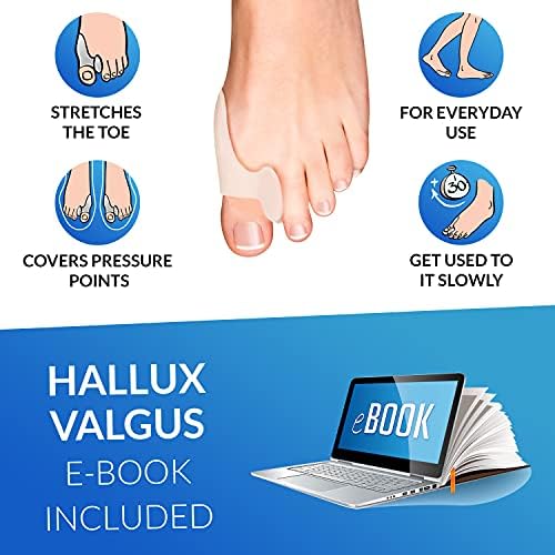 YogaMedic® Bunion Corrector Toe Straightener to Relax 6Pcs - Toe Separators Improved Silicone, 0% BPA, One-Size, Bunion Pads Protector Support Correctors