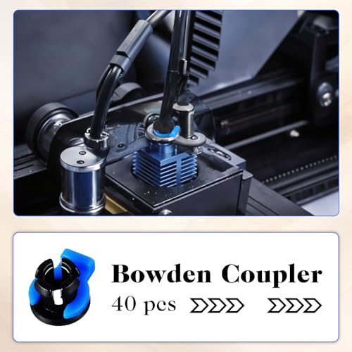 40 Stück Bowdenrohr-Kupplung Spannzangenklemme Clip Metall-Halteklammer Bowdenzange Und Clip Set Ersatzteile Für 3D Drucker