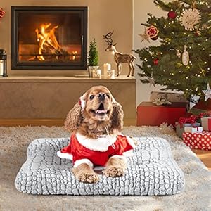   ULIGOTA-Dog-Bed-Crate-Pad-Plush-Dog-Crate-Mat-for-Small-Medium-Large-Dogs-Soft-Dog-Bed-Anti-Slip-Fulffy-Comfy-Kennel-Pad