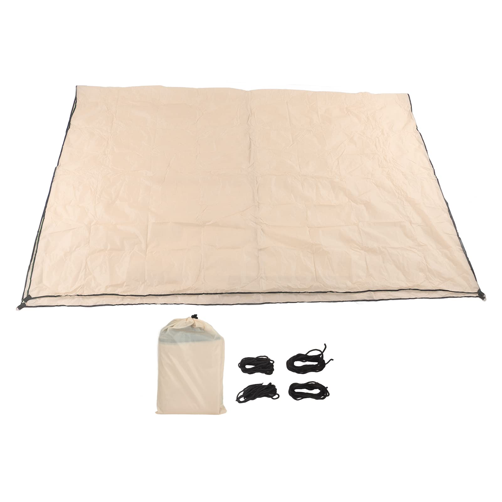 Kketeopt Rectangle UV Block Canopy Sun Shade Sail for Patios Lawns Backyards (White)