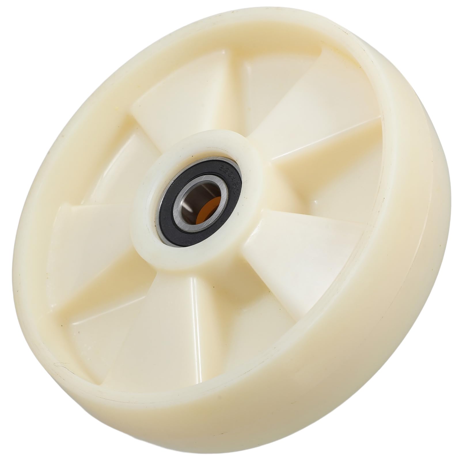 SOLUSTRE Nylon Hubwagenräder mit Kugellagern und Schwenkfunktion für Palettenwagen in Logistikzentren und Supermärkten 200x50 Mm Achse 47mm