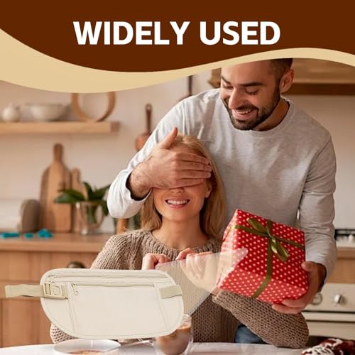 2 Stücke flache Bauchtasche, Reise- und Festival-Bauchtasche wasserdicht und Diebstahlsicher mit RFID-Blocker für Damen und Herren