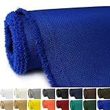 GeeComfy Waterproof Canvas Fabric by The Yard 58' W 600D Upholstery Polyester Material Indoor Outdoor Water Resistant Fabric for Chair Cushion Furniture Cover Sewing DIY Cloth, 1 Yard Royal Blue