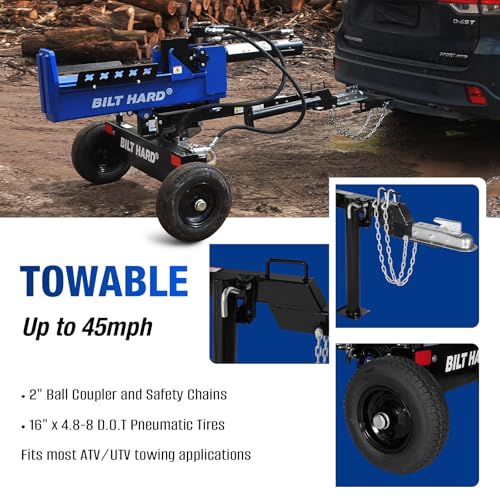 image for BILT HARD 25-Ton Horizontal/Vertical Towable Gas Log Splitter, Hydraul