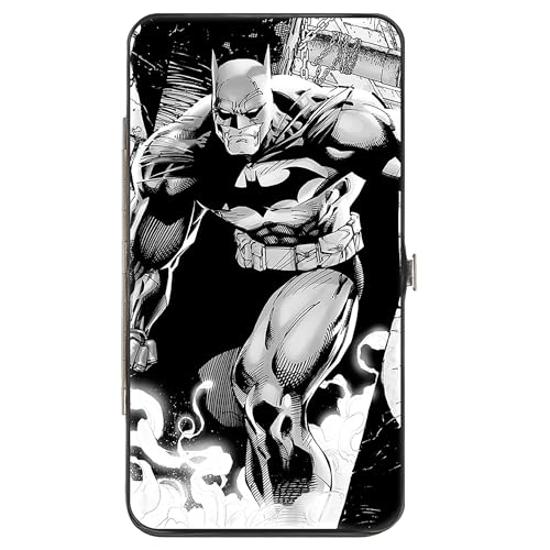 Buckle-Down DC Comics Wallet, Hinged, Batman Jim Lee Hush Chain and Grappling Hook Pencils, Vegan Leather