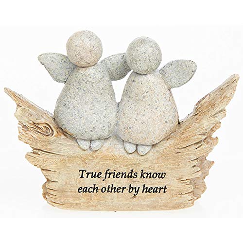 Angel Stone True Friends Know Each Other By Heart Sentiment Gift