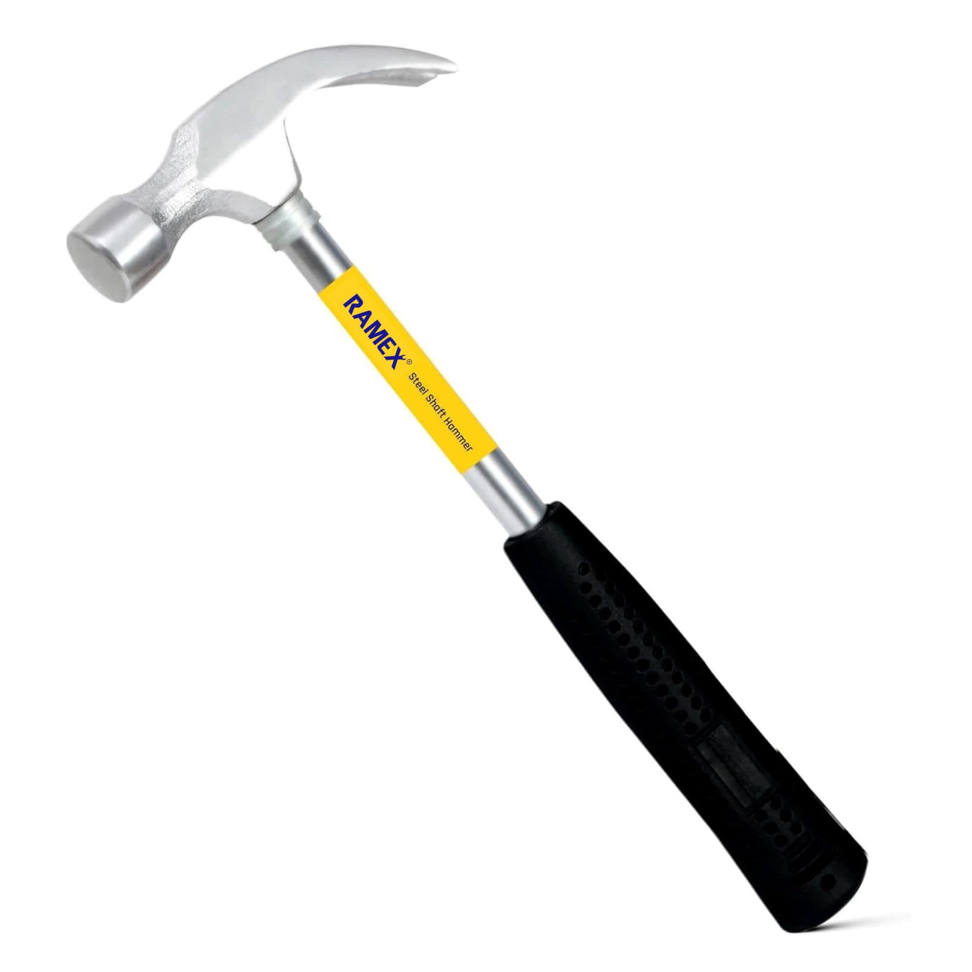 RAMEX Steel Shaft Hammer 8 Oz - Forged Steel Head for Superior Strength & Durability - Carpenter Tools for Wood Work, Home and Professional, 2 in 1 Combination Claw & Flat Head, 400gm (Pack of 1), DIY-image-11
