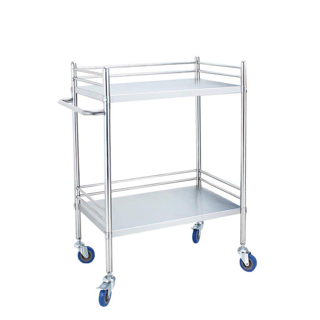 Wózek Do Przechowywania Wózek Medyczny Wózek Ze Stali Nierdzewnej/Wózek Dwuwarstwowy/Wózki Ze Sprzętem Do Laboratorium Medycznego/Wózek Medyczny Do Kliniki/Wózek Narzędziowy Do Salonu P