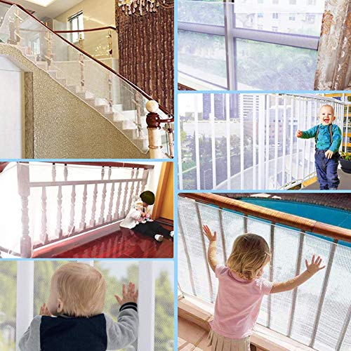 Treppen Schutznetz, 300x 77cm Treppengeländer Sicherheitsnetz,Sicherheitsnetz,Safety Net,Baby Balkonnetz,Treppe Geländer Zaun Mesh,Sicherheitsnetz für Kinder,schutznetz treppe,für Babys und Haustiere