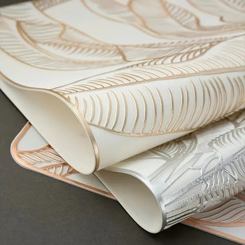 Image of Dakshya Industries Stylish PVC Dining Placemats Set of 2 (45x30 cm) - Waterproof, Durable, Heat Resistant Table Mats (Copper)