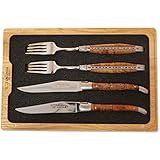 laguiole en aubrac steakmesser  Laguiole en Aubrac 2er Set Messer-Gabel Thuya