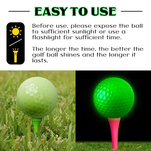 Deekin 24 Pcs Glow in The Dark Golf Balls