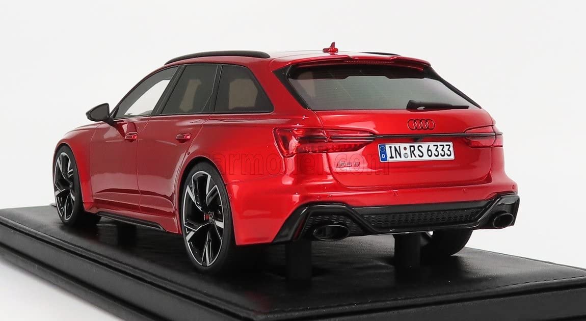 Motorhelix 1/18 Audi RS6 Avant (C8) 2020 Rouge Métallisé - MH006TR - Résine Neuve