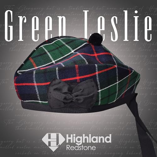 Image of Glengarry Cap-Traditional Scottish Hat, Acrylic Wool Tartan Glengarry hat, Kilts /Bagpipes Accessories