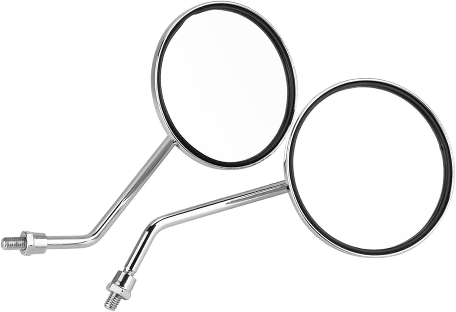 Round Motorcycle Mirrors, CT70 Motorcycle Mirrors Chrome 1 Pair Right and Left Side Motorcycle Rear View Mirror for Universal 8mm Motorcycle Mirror