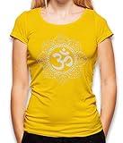 transzendentale meditation sekte referat hochwertiger Druck Om Symbol White Damen T-Shirt gelb 2XL