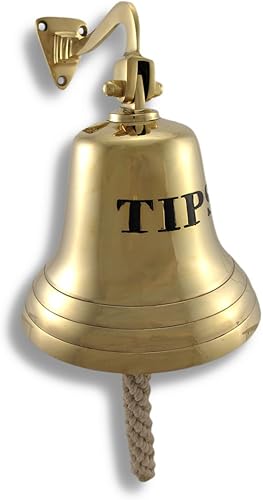 Campana de barman montada en la pared de latón macizo