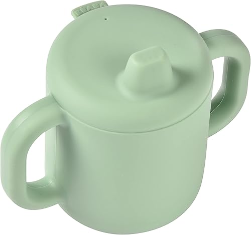 Miniatura 2 de Beaba Vaso de silicona para beber, 5.5 onzas, material de silicona, tapa a prueba de fugas, para bebé pequeño, salvia