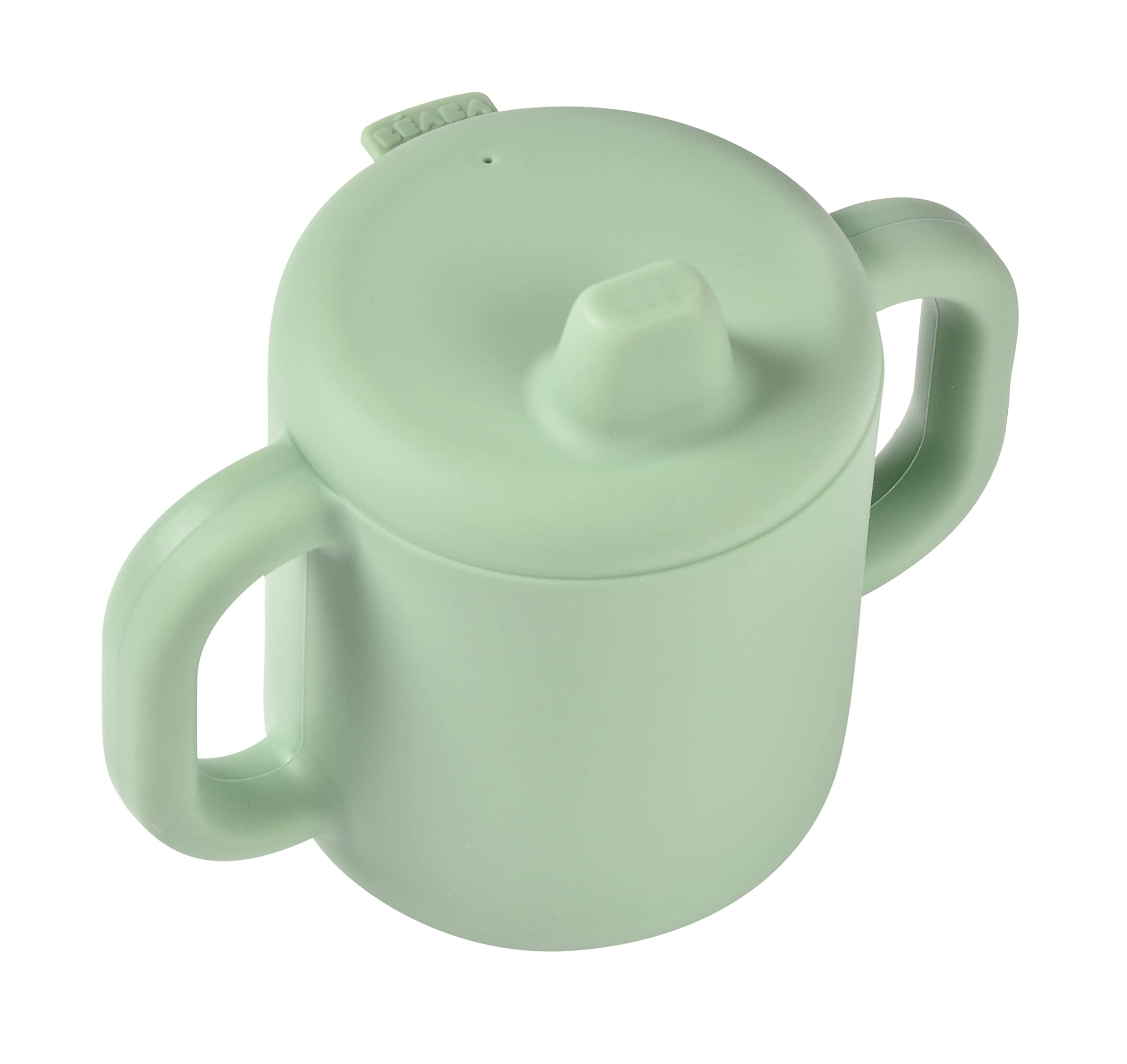 BEABA Tasse d'apprentissage Silicone sage Green, Petit - Image 2