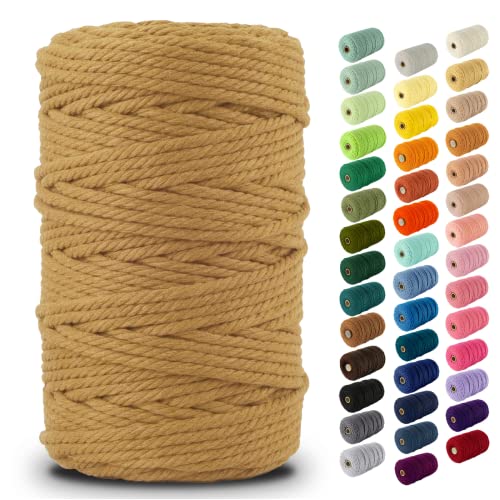 Nook Theory Macrame Cord - 5mm 109 Yards Cotton Rope, 3mm 4mm Yarn, String for Crafts, Perfect for Macrame Wall Hanging and Boho Decorations (Oatmeal)