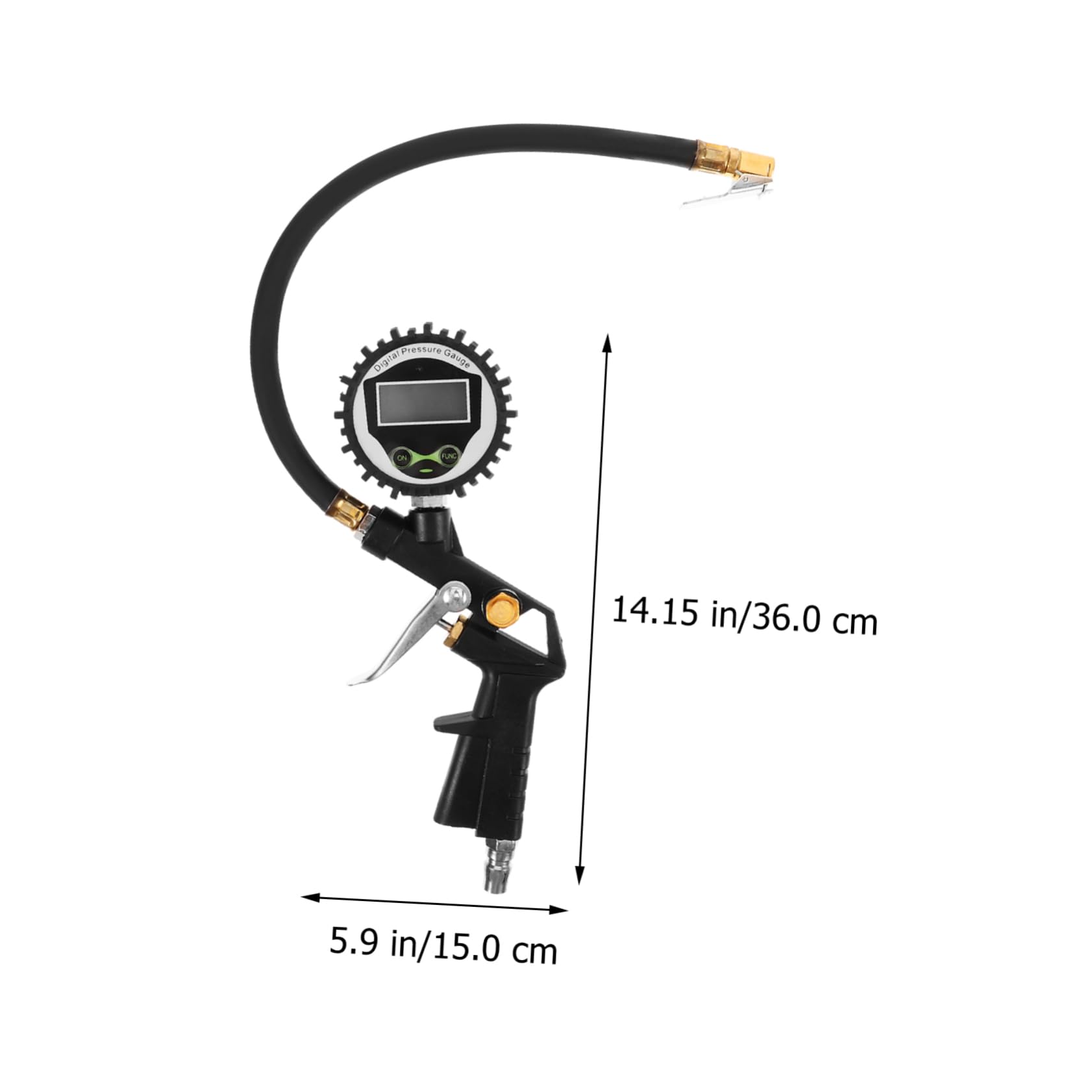 Digitales Luftdruckmessgerät für Reifen 0-60 Psi, Silber