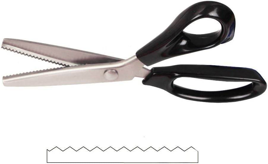 Serrated Scalloped Edge Pinking Shears, Stainless Steel Dressmaking