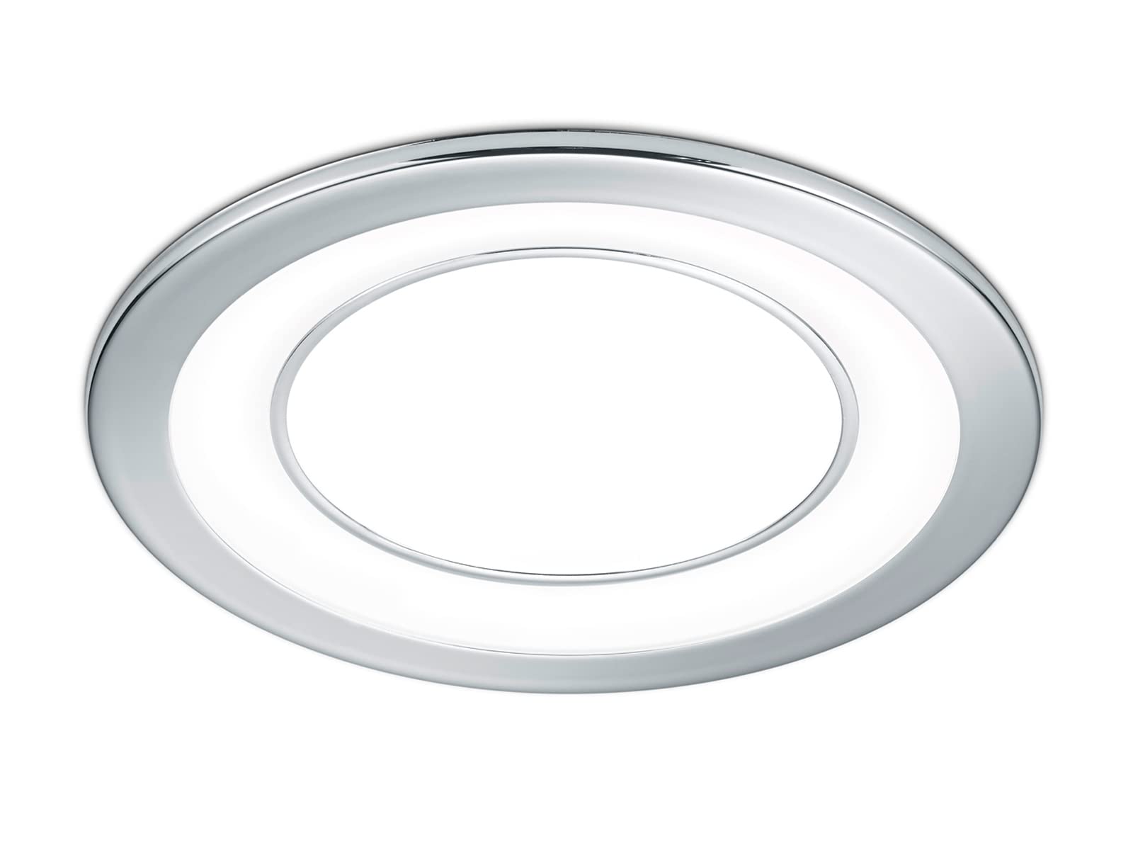Trio Leuchten LED Einbauleuchten Core 652610106, Kunststoff chromfarbig, inkl. 10 Watt LED, Chrom