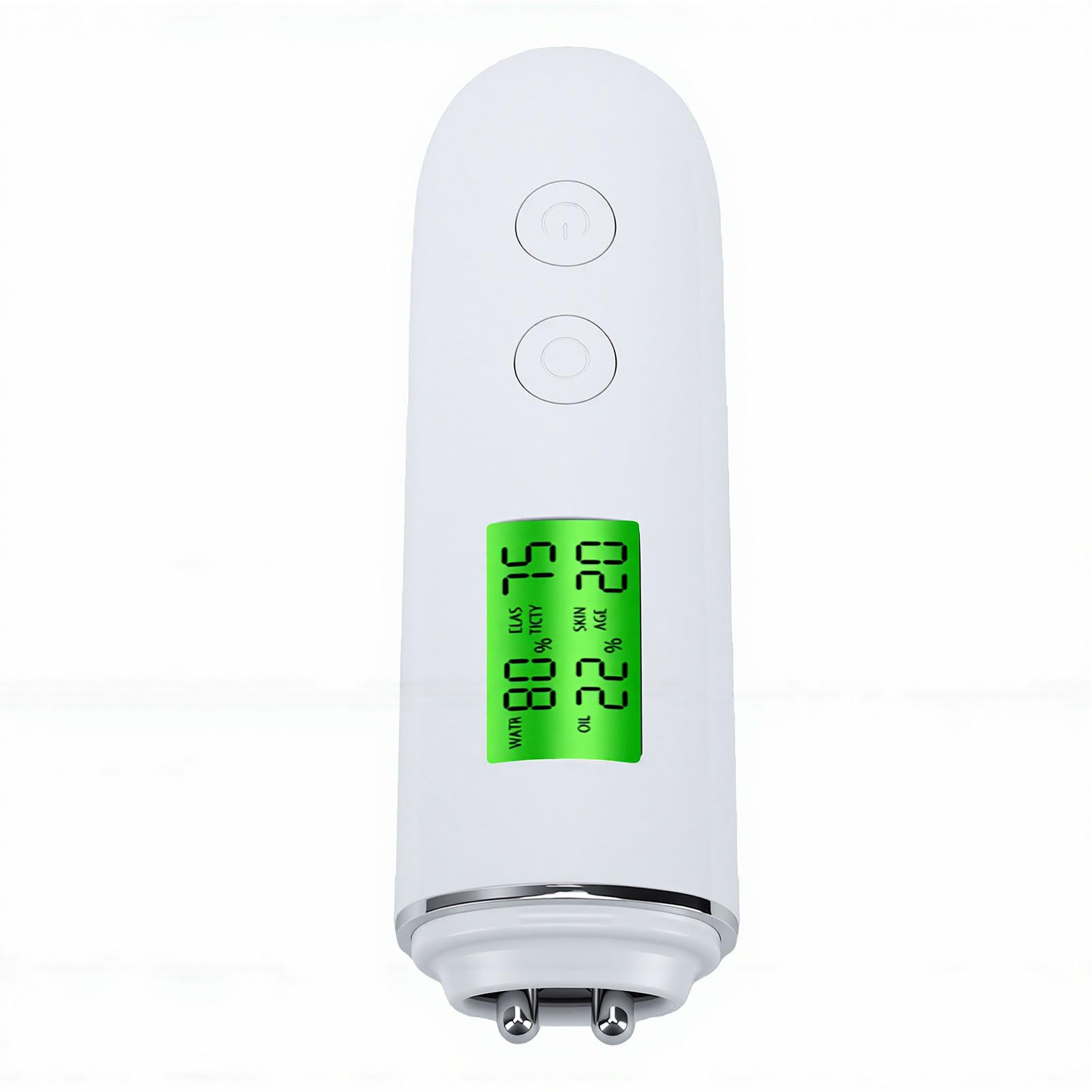 Yinhing Medidor de Hidratación de la Piel, Analizador de Grasa Cutánea, Medidor de Humedad de la Piel con Pantalla LCD Grande, Detección de Agentes Fluorescentes UV, 8 Memorias para el (WHITE)