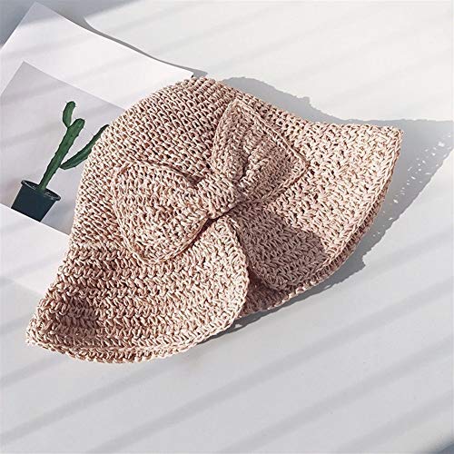 Chapeau 100% raffia YXWYXWA contre les coups de soleil en famille