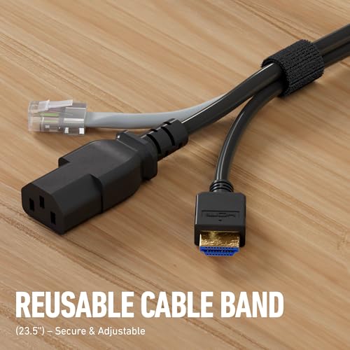 Kit Organizador de Cables para Escritorio D-Line – Bandeja Porta Cable para Gestión Bajo Escritorio con Envoltura en Espiral, Banda y Clips para Cables – Fácil de Instalar, Reduce Desorden, Mejora Apariencia miniatura 7