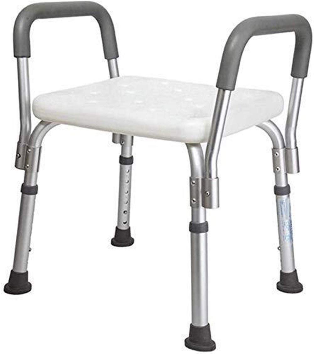 Chaise de bain en aluminium réglable et tabouret de douche antidérapant 200 kg