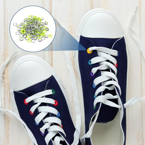 Kit de ojales de 10 mm uxcell amarillos pequeños redondos para zapatos y ropa 7