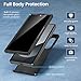 Maxdara for Z Fold 6 Case with Privacy Screen Protector, Support Wireless Charging Thin Cover, Hard PC Protective Phone Case for Samsung Galaxy Z Fold 6 (Black)