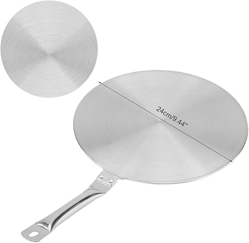 Miniatura 6 de Difusor de calor de 9.44 pulgadas, placa difusora de inducción de acero inoxidable para gas, electricidad, estufa, placa de protección de llama con