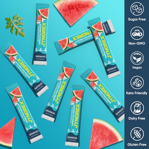 Image of Electrolytes Powder Packets Sugar Free, 30 Sticks High Sodium Hydration Packets, Low Calorie Electrolyte Packets Drink Mix Liquid Daily IV with Watermelon, 10.5OZ