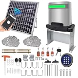 Solar Sliding Gate Opener 1800lb with 32V Solar Panel,WiFi APP Control 280W Chain Driven Automatic Slide Gate Motor with Remotes,Keypad,IR Sensor,Built-in Battery Backup (Chain Driven)
